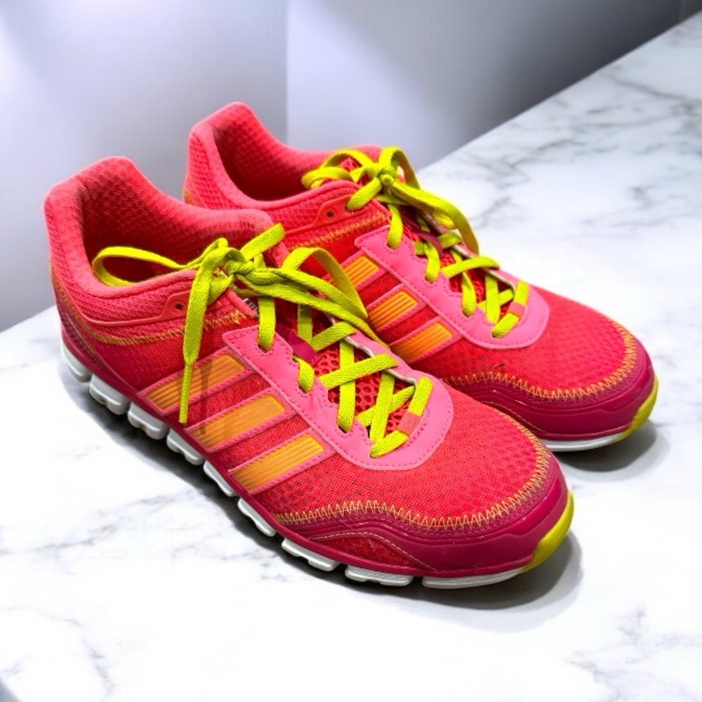 Adidas Women's Pink and Yellow Running Shoes